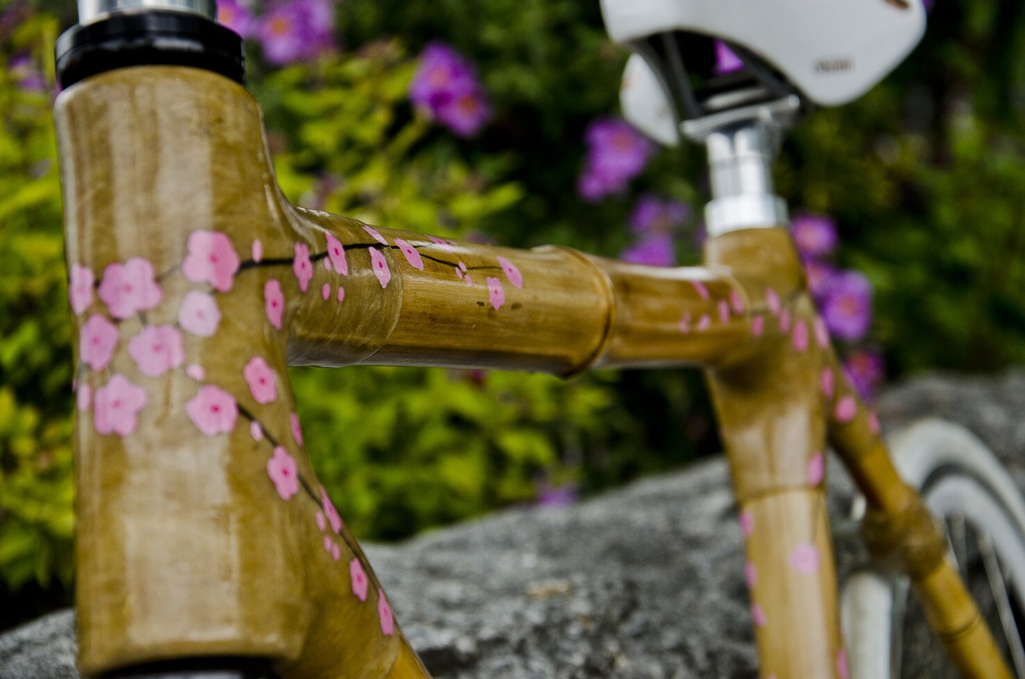 Blossom, Grass Frames' Bamboo Cherry Blossom Bicycle